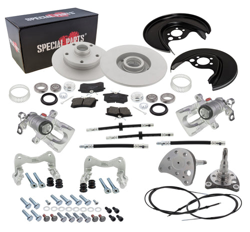 Kit de conversión de frenos de disco a 5 x 112, eje trasero, VW Golf 1, 2, 3, freno de disco