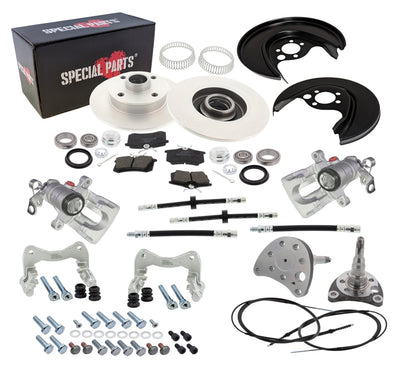 Kit de conversión de frenos de disco 4 x 100, eje trasero, VW Golf 1, 2, 3, freno de disco