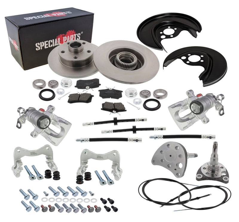 Kit de conversión de frenos de disco 5 x 100, eje trasero, VW Golf 1, 2, 3, freno de disco