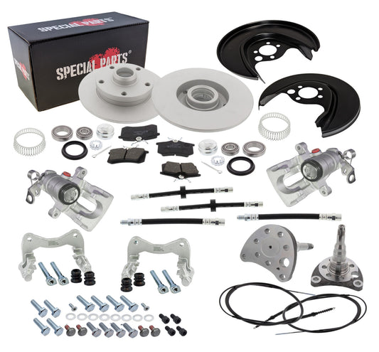 Kit de conversión de frenos de disco a 5 x 112, eje trasero, VW Golf 1, 2, 3, freno de disco