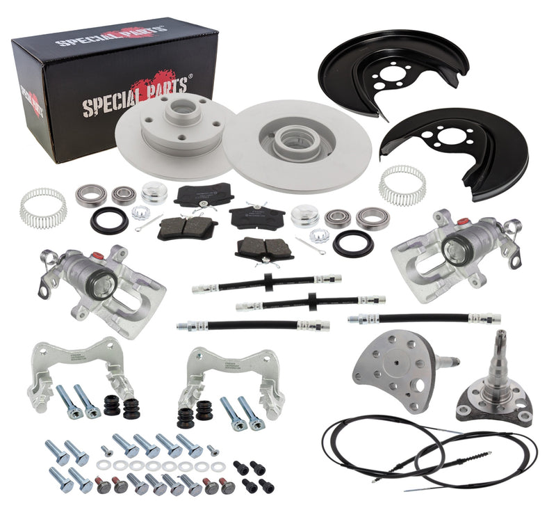 Kit de conversión de frenos de disco a 5 x 112, eje trasero, VW Golf 1, 2, 3, freno de disco