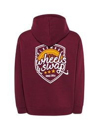Sudadera Capucha Tour 2025 VWheelswap - Burdeos trasera